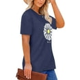 thumbnail image 2 of XCHQRTI Daisy T Shirts Women Plus Size Graphic Tshirts Casual Short Sleeve Oversized Tee, 2 of 5