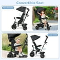 thumbnail image 3 of INFANS Tricycle pour Enfants, Tricycle 6 en 1 pour Bébé Vélo pour Tout-Petit avec Siège Réversible, Poignée Poussoir Ajustable, Direction Contrôlable, Auvent Amovible, Harnais de Sécurité, Ceinture, Rangement, 9-60 Mois, 3 of 9