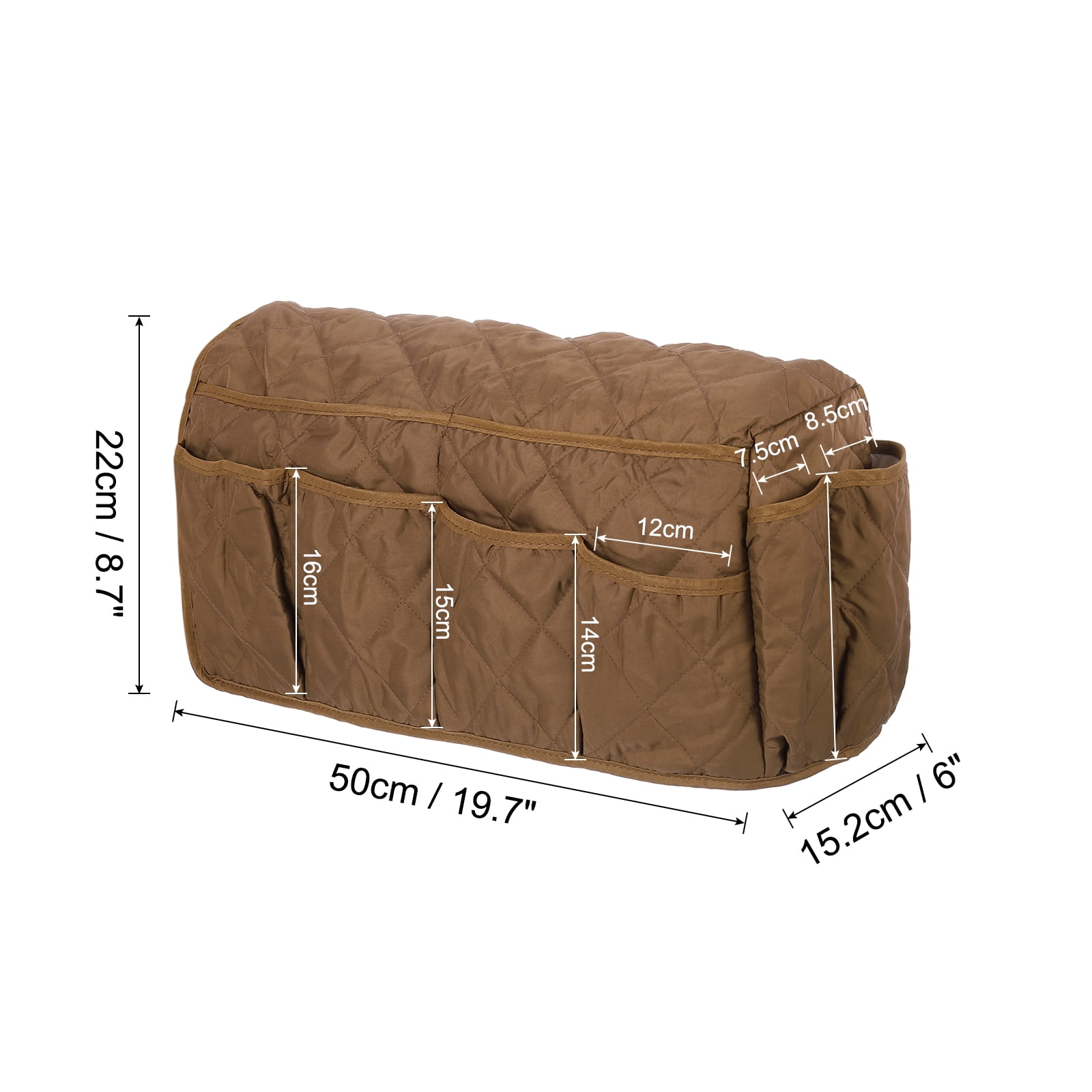 Unique Bargains Cotton Armrest Organizer Non-Slip Caddy for Sofa Couch Coffee