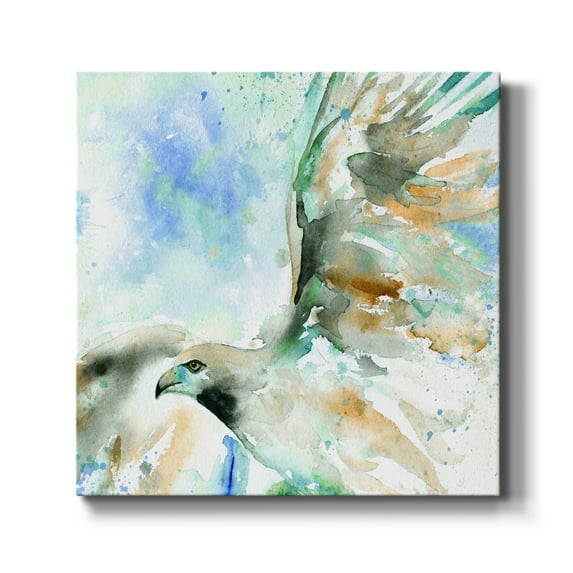 Hawk On Blue-Premium Gallery Wrapped Canvas - Ready to Hang