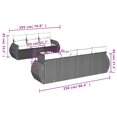 thumbnail image 6 of vidaXL Garden Sofa Set Beige PE Rattan L:98.4 in UV-resistant materials, 6 of 10