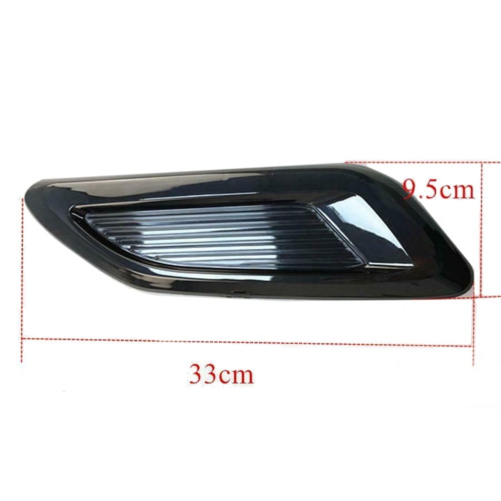 Hood Air Flow Vent Cover Scoop Accessory Air Flow Bonnet Car Center Cover Glossy Black Parts Side Universal Vent