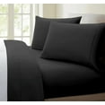 thumbnail image 2 of 4 Piece Boat Sheet Set, 100% Egyptian Cotton, 600 Thread Count, 14" Deep Pocket, Extra Soft and Luxury - Universal - XL - V Berth Size Fits Perfectly - Black Solid., 2 of 5