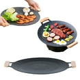 thumbnail image 5 of Opvise Versatile Cast Iron Grill Pan with Removable Legs - Large Non-Stick Barbecue Tray for Stove, Campfire, Outdoor Cooking, Even Heat Distribution, Durable & Easy Clean (Multiple Sizes), 5 of 8