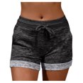 thumbnail image 1 of Abcnature Plus Size Shorts, Womens Athletic Shorts, Women Pockets Loose Hot Summer Beach Shorts, Trousers Sports, Comfy Beach Shorts, Yoga Pants, Cycling Sport Shorts Black XL, 1 of 5