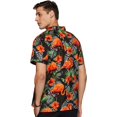 thumbnail image 2 of Stylore Hawaiian Shirt for Men Relaxed-Fit Funky Flamingo Black Orange 5XL, 2 of 5