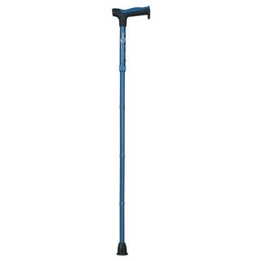 HUGO Adjustable Folding Cane with Reflective Strap, Aqua