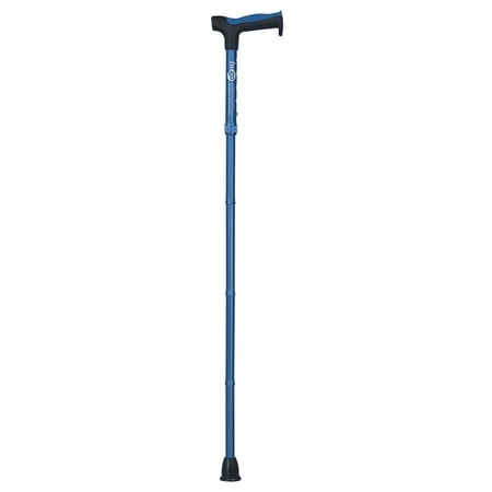 HUGO Adjustable Folding Cane with Reflective Strap, Aqua