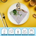 thumbnail image 6 of WYYP Rabbit Flowers Pink Rose Cloth Napkin for Farmhouse Party Dining Table Decor Reusable 6 PCS, 6 of 7