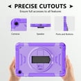 thumbnail image 4 of Dteck Case for Samsung Galaxy Tab A9 Plus 11 Inch (SM-X210/X215/X216/X218),Shockproof Silicone Case 360°Rotating Adjustable Shoulder Hand Strap & Stand Protective Cover for Galaxy Tab A9+ 2023,Purple, 4 of 8