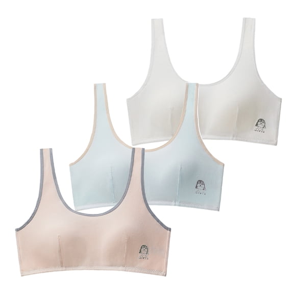 LYMAYTER M-3XL Teens Girls Soft Seamless Bra 10-16 Sports Non Padded Ultra Lightweight For Daily Wear