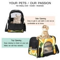 thumbnail image 3 of Melon Stylish Fabric Cat Carrier - 900D Oxford Cloth, Sherpa Base - Comfy & Lightweight Pet Bag for Travel - Nylon Webbing Handles - Ideal for Small-Medium Cats -Spacious Transport, 3 of 7