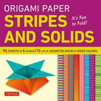 Origami Paper - Stripes and Solids 6" - 96 Sheets : Tuttle Origami Paper: High-Quality Origami Sheets Printed with 8 Different Patterns: Instructions for 6 Projects Included (Kit)