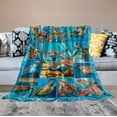 thumbnail image 2 of Sea Turtle Blanket Turtle Gifts for Girls Boys Women Ocean Turtle Throw Blanket for Kids Adults Soft Warm Cozy Fleece Blanket for Couch Sofa \u200bBed 60"x80", 2 of 6