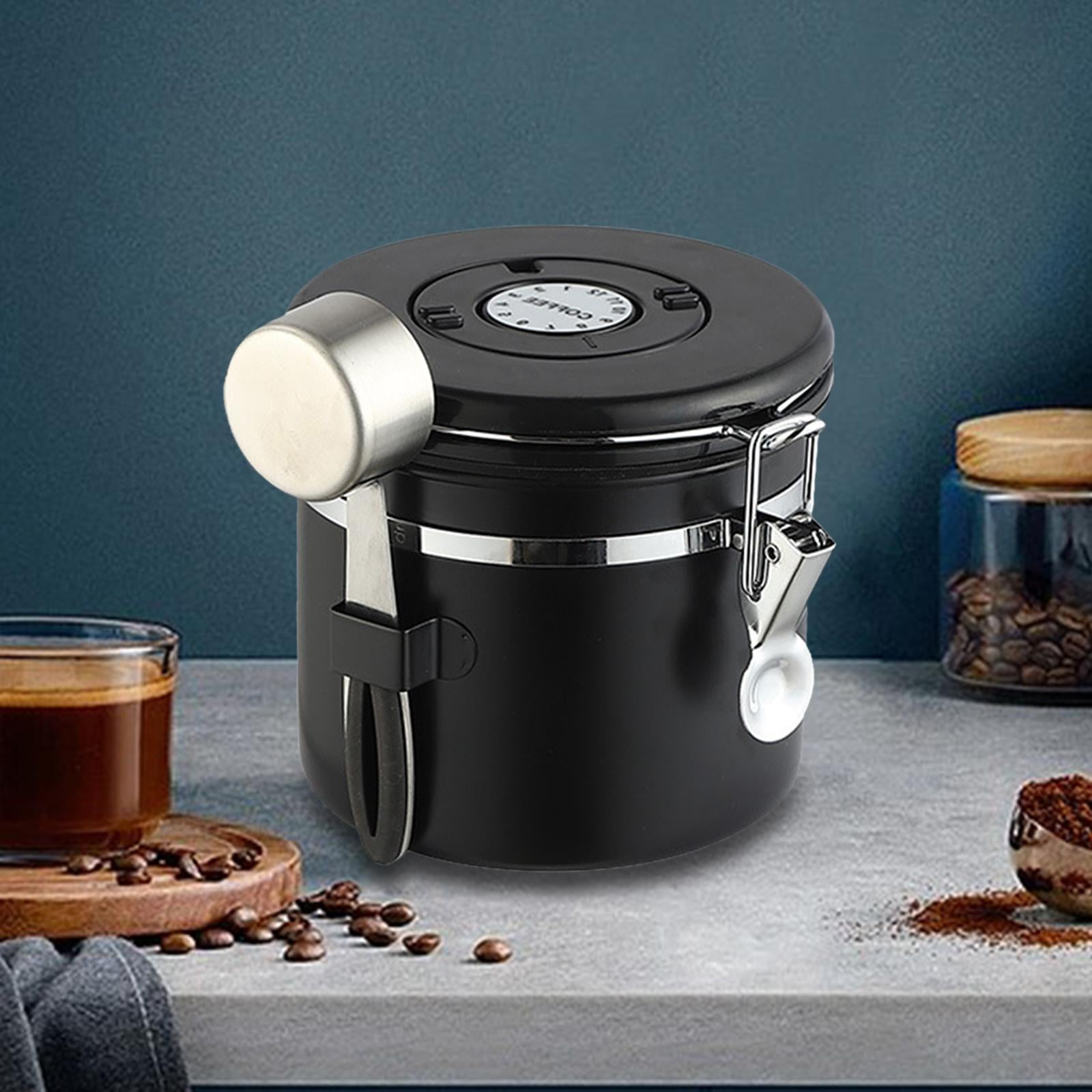 Airtight Coffee Bean Container Gadgets with Exhaust and Spoon Household