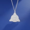 thumbnail image 4 of TEAMER Triple Moon Goddess Triquetra Necklace Trinity Knot Pendant Irish Amulet Wiccan Stainless Steel Gold Silver, 4 of 4