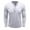White, variant on Annhoo Cotton Tshirts for Men Workout Long Sleeve Button Crew Neck Slim Tops Trendy Stylish Athletic Fall Pullover