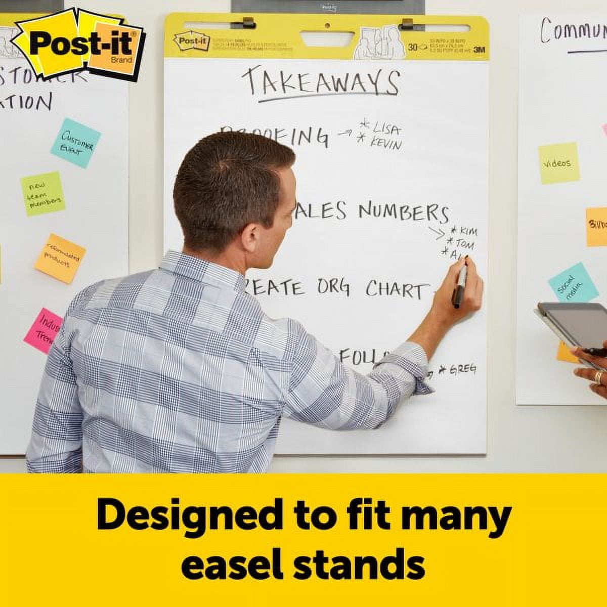 Post-it Self-Stick Easel Pad, 15 inch x 18 inch, 2/Pack (577SS-2PK-S)