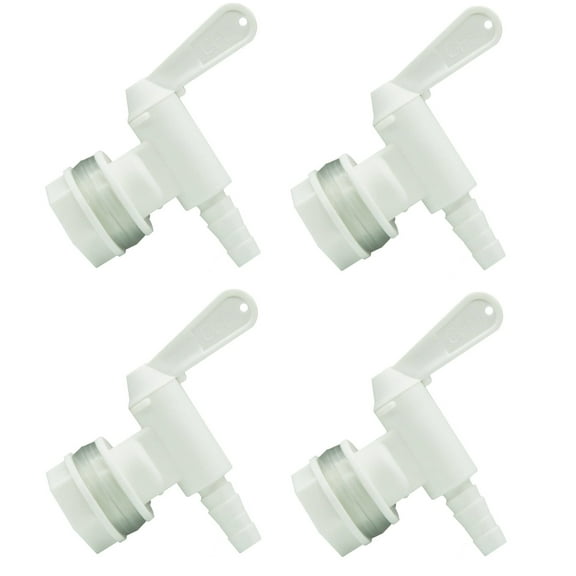 AquaNation 4 PACK Bottling Bucket Plastic Spigot, Replacement Spigot for Beer or Soda Homebrewing