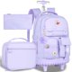 thumbnail image 1 of Mochila enrollable CCJPX para niñas y mujeres de 21 pulgadas, color morado, 1 of 6