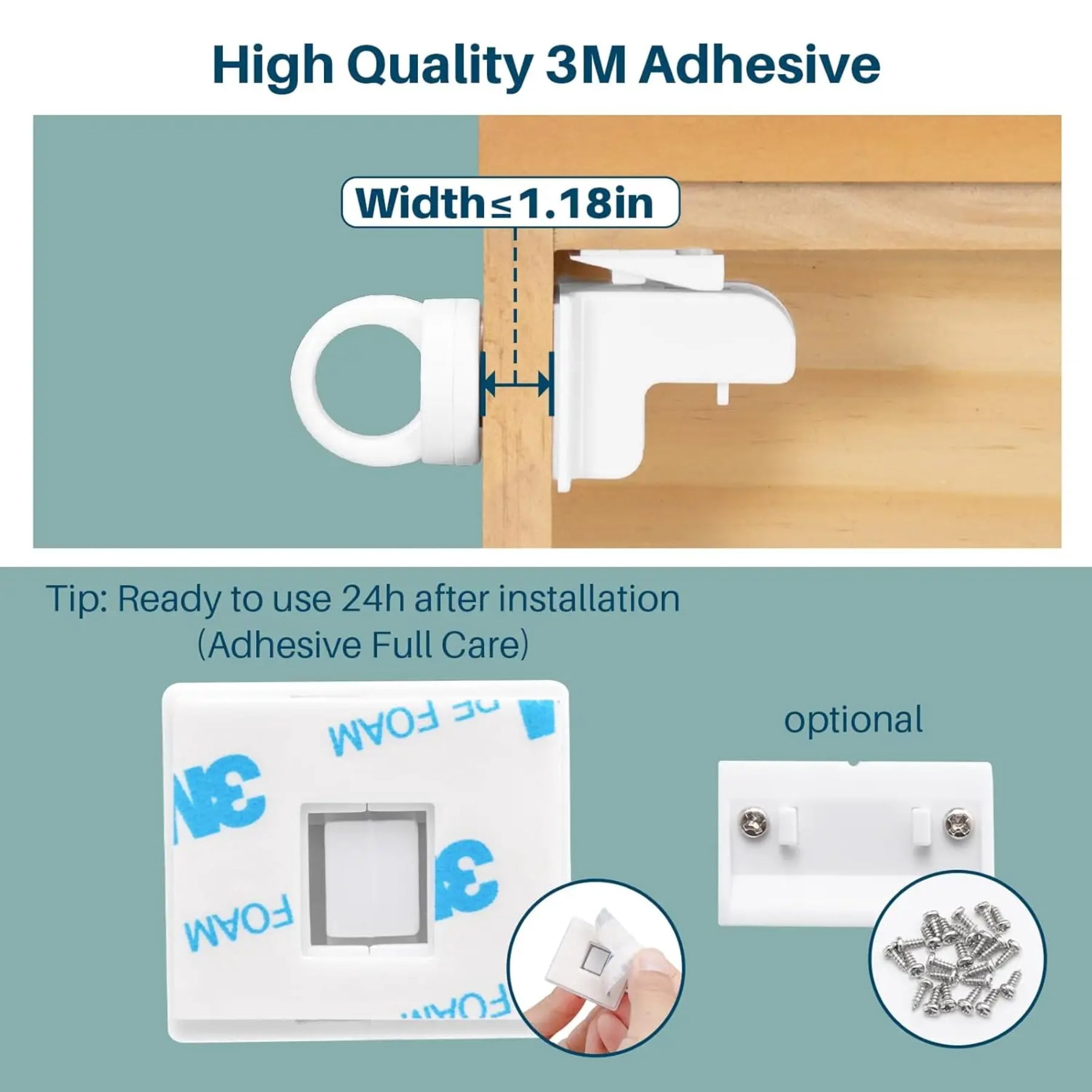 Child Proof Magnetic Cabinet Locks Baby Safety Locks for Fridge Drawers Invisible Design Hassle Free Installation