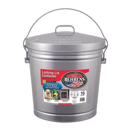 Behrens 6110 10 Gal Galvanized Metal Refuse Container (Case of 6)