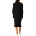 thumbnail image 3 of INSPIRE CHIC Women's' Fall Winter Casual Sweater Sets V Neck Cardigan Two Piece Outfit Midi Skirts Lounge Set S Black, 3 of 5