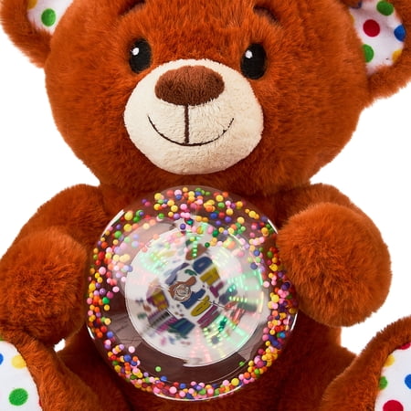 LIGHT-UP SINGING BEAR PLUSH TOY, TAN, 9″, BY WAY TO CELEBRATE