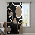 thumbnail image 4 of Black Brown Sheer Curtains 96 Inches Long, White Circle Modern Minimalist Geometric Light Filering Curtains, Privacy Drapes Simi Floor to Veiling Curtain for Living Room Bedroom Window Treatment, 4 of 9
