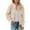 *Beige, variant on ClodeEU Women's Cropped Bomber Jackets, Zip Up Long Sleeve Coat Fall Jacket,Casual Lightweight Jacket Gray,Womens Plus XXL