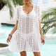 thumbnail image 2 of Traje de baño Prolriy para mujer, moda de verano para mujer, tejido de punto ahuecado, elegante, para playa, bikini, blusa, vestido de playa, ropa de baño, traje de baño para mujer, blanco, 2 of 8