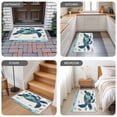 thumbnail image 6 of Blue Teal Coastal Turtle Door Mat Indoor Outdoor,Summer Beach Starfish Nautical Non Slip Welcome Mat with Rubber Backing,Absorbent Fabric Front Door Mats Entryway Rug for Home Patio Entrance 16"x24", 6 of 9