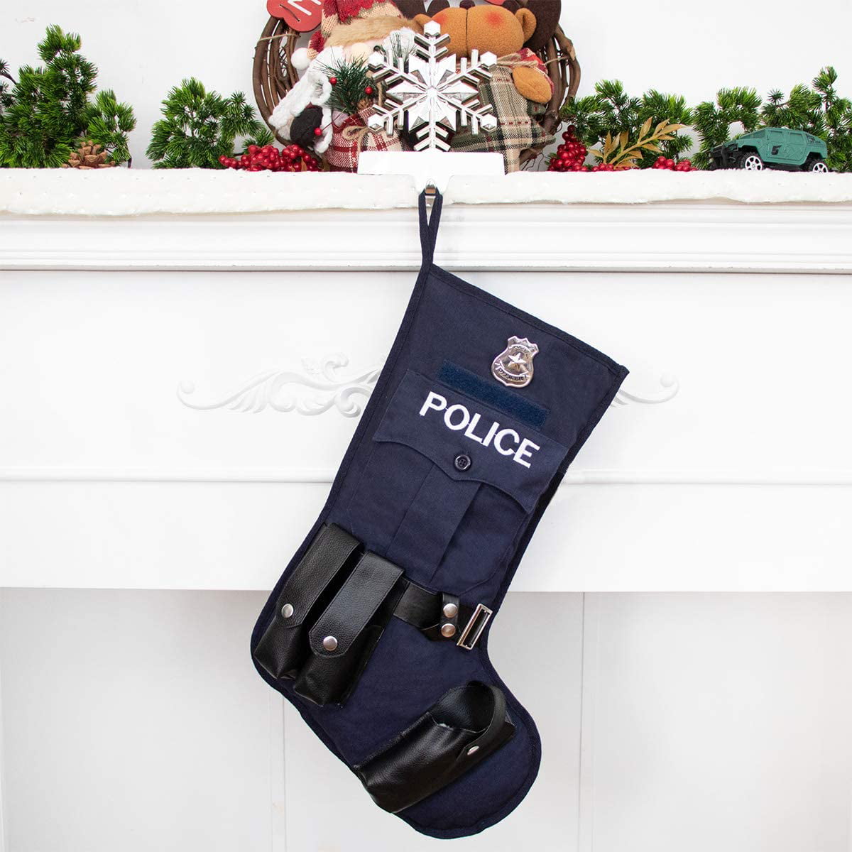 Police Christmas stocking-new-handmade 