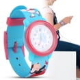 thumbnail image 5 of Reloj de dibujos animados resistente al agua para niños, reloj de pulsera con patrón de copo de nieve, herramienta de reconocimiento de tiempo, patrón de copo de nieve, 5 of 5