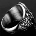 thumbnail image 3 of YAZI Stainless Steel Antique Vintage Skull Pirate Knife Death Halloween Cocktail Party Biker Ring, 3 of 9