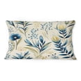 thumbnail image 3 of Designart "Coastal Blue With Sandy Beige Tones I" Plants Printed Throw Pillow, 3 of 5