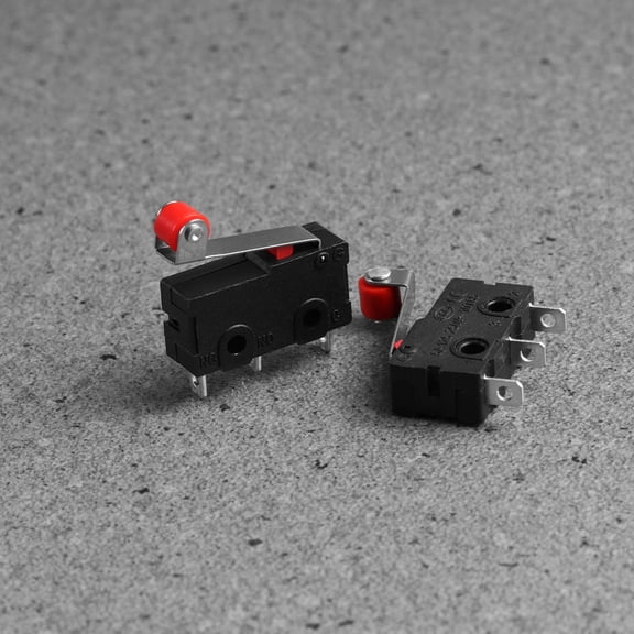 BESTOYARD 10Pcs Spdt Roller Lever Micro Switch Black Momentary Contact 1No 1Nc 3-Pin Terminals