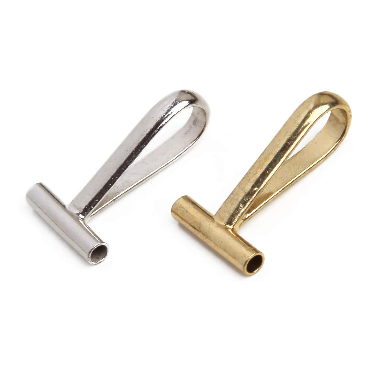 Pin to Pendant Converters | Gold and Silver Horizontal | 2 Pack (00516/517)