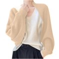 thumbnail image 2 of LEBONYARD Womens Lightweight Sweaters,Long Sleeve Tops for Women Dressy,Women's New Spring Sweater Cardigan V-neck Long Sleeve Plus Oversize Knitted Outwear Beige L, 2 of 6