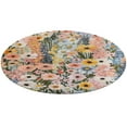 thumbnail image 4 of Floral Colorful Flower Floral Medallion Round Rug - Small Round Area Rug, Soft Non-Slip Machine Washable Bedroom Mat Indoor Accent Entry Carpet for Office Desk Dorm Hallway, 4 of 6