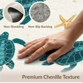 thumbnail image 6 of ODIKA 4'x6' Washable Area Rug Nautical Turtle Ocean Beachy Entry Themed Teal Bathroom Long for Bedroom, Reading Nook, Pet Friendly & Non-Shedding, 6 of 7