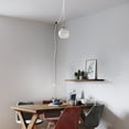 thumbnail image 5 of Kiven Plug in Pendant Light, Hanging Light with White Glass Lampshade, Modern Dimmable Ceiling Pendant Light for Bedroom Foyer Hallway Kitchen Island, Silvery Finish, 5 of 7