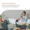 thumbnail image 4 of Souggy Sleeping Pillow(16X24) Combo of 4 & Bed/Sofa Cushion(18X18) Combo of 6| set of 10 | Indorama Micro Fiber| Vacuum Soft and Fluffy| White with self Strips Luxurious Hotel Quality, 4 of 4
