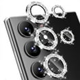 thumbnail image 5 of Frusde for Samsung Galaxy S24 Ultra S24 Plus S24 Camera Lens Protector HD Tempered Glass Anti-Scratch Metal Ring Bling Cover, 5 of 8