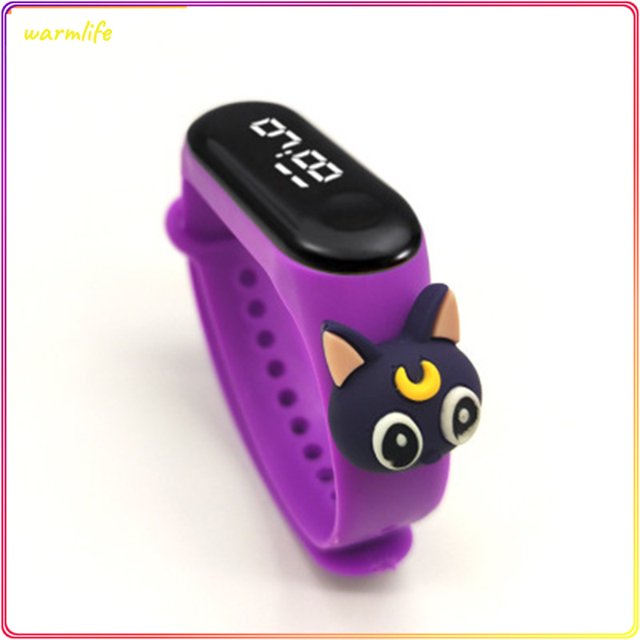 niños reloj niña lindo de dibujos animados deportes impermeable de silicona LED reloj