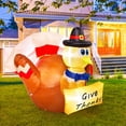 thumbnail image 2 of Inflatable Turkey 5ft Thanksgiving Inflatables Thanksgiving Decorations Outdoor Blow Up Built-in LED Lights with Tethers, Stakes,Thanksgiving Yard Decorations, 2 of 6