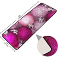 thumbnail image 2 of Dreamtimes Pink Xmas Balls Hallway Runner Rug 2'x6' Kitchen Rug with Rubber Backing Christmas Ornaments Non Slip Entryway Rug Runner Washable Soft Area Rug for Hallway Bedroom Kitchen Decor, 2 of 6