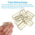 thumbnail image 3 of Metal Tri-glide Slide Buckle 1 1/2 Inch, 8 Pcs Zinc Alloy Adjuster Sliders Webbing Strap Fastener, Bronze, 3 of 7