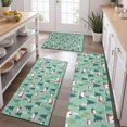 thumbnail image 2 of Light Green Christmas Village Pattern Kitchen Rugs Sets Of 3,Kitchen Runner Rugs Non Skid Washable,Decorative Kitchen Floor Mats for Kitchen,Sink,Laundry,17"x30"+ 17"x47" + 17"x59", 2 of 6
