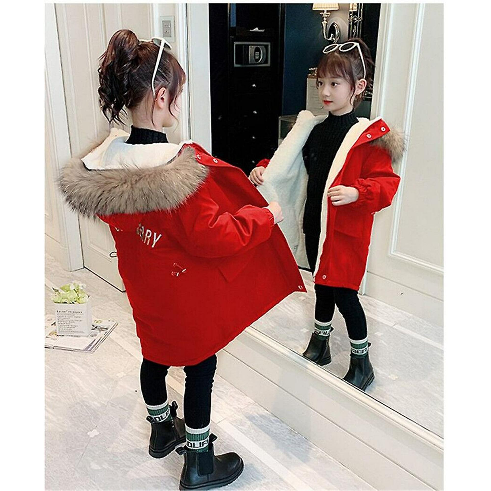 Girls padded parka coat best sale